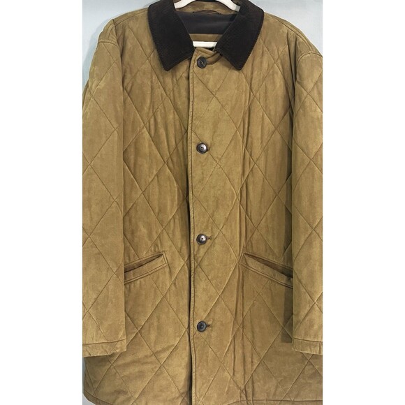 Men’s Piatelli PKZ Faux Suede Amaretta Italian‎ Jacket Coat Beige Tan Size 54 - Picture 4 of 11